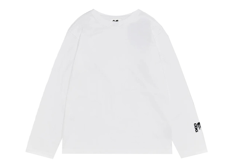 Pre-owned The North Face Men's X Comme Des Garcons Long Sleeve T-shirt In White