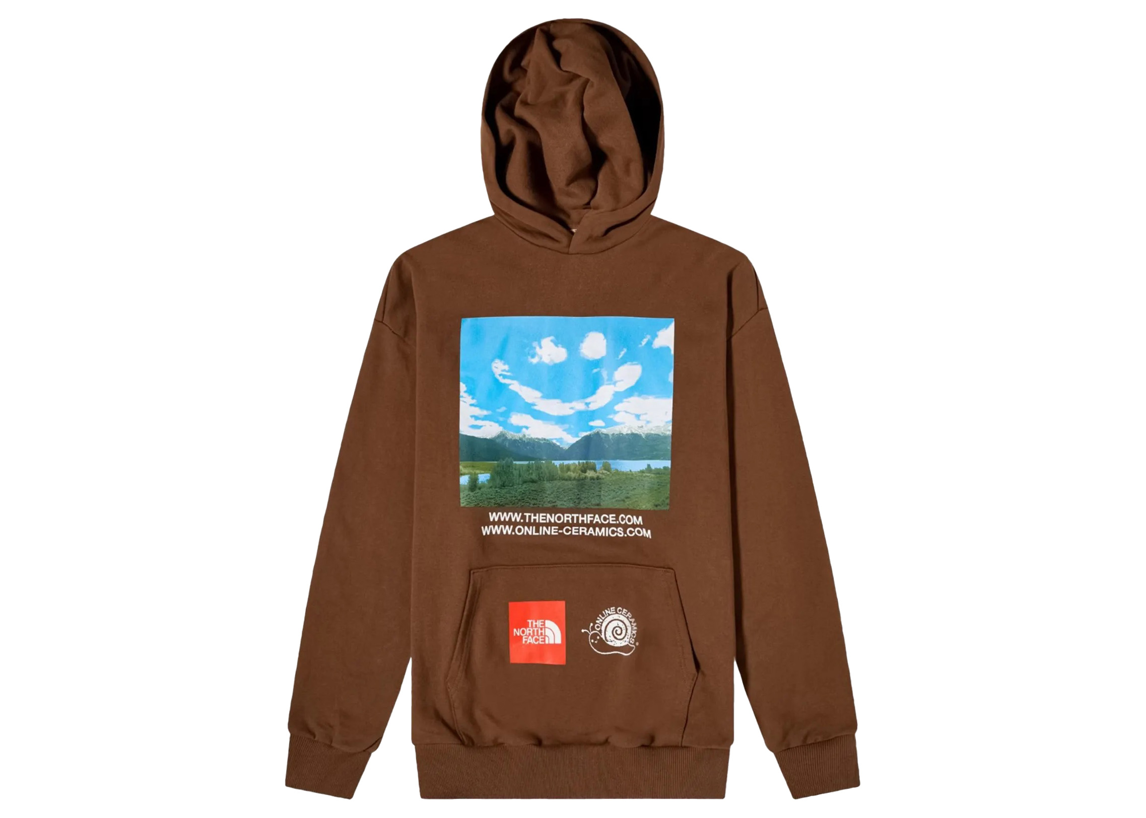 The North Face x Online Ceramics Pullover Hoodie Earth Brown ...