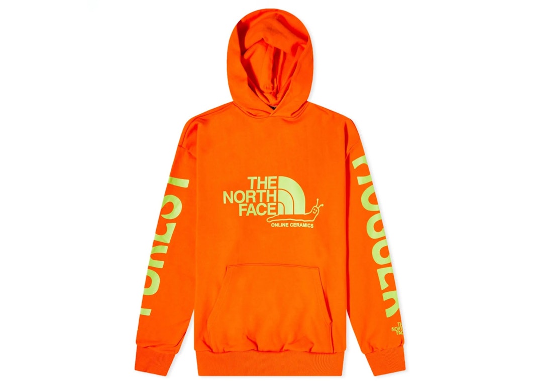 Pre-owned The North Face X Online Ceramics Pullover Hoodie Red/orange