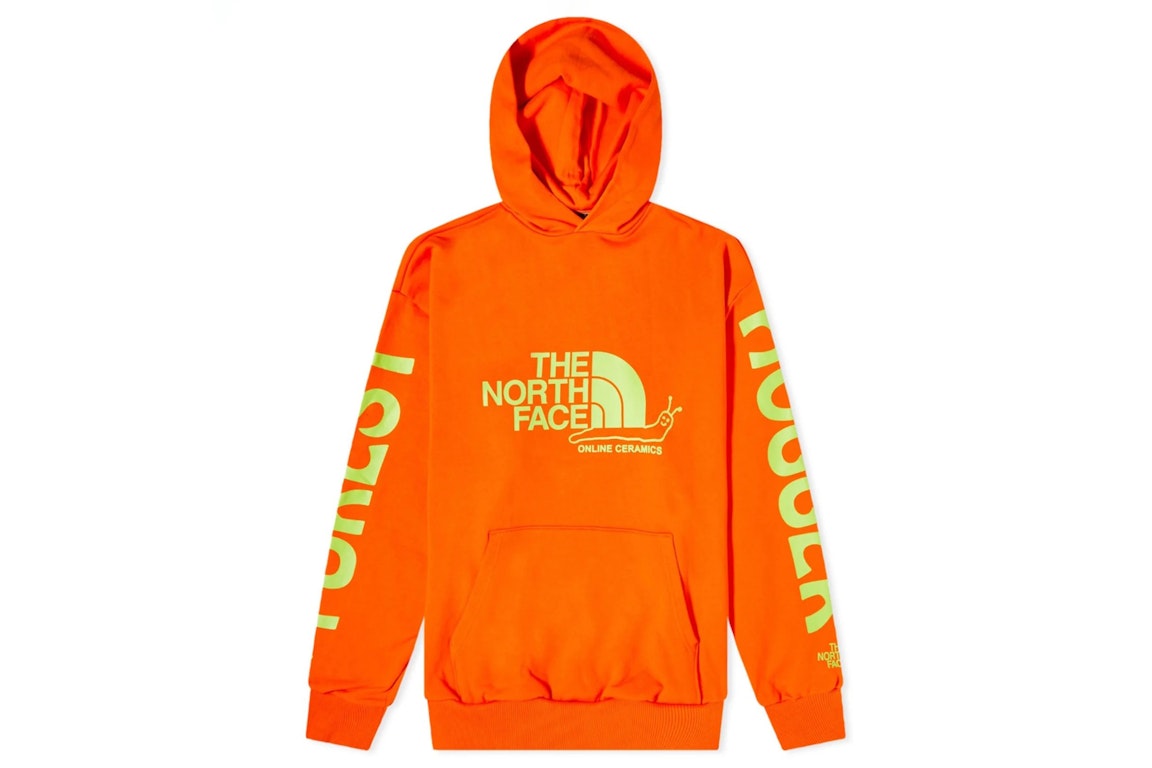 Pre-owned The North Face X Online Ceramics Pullover Hoodie Red/orange