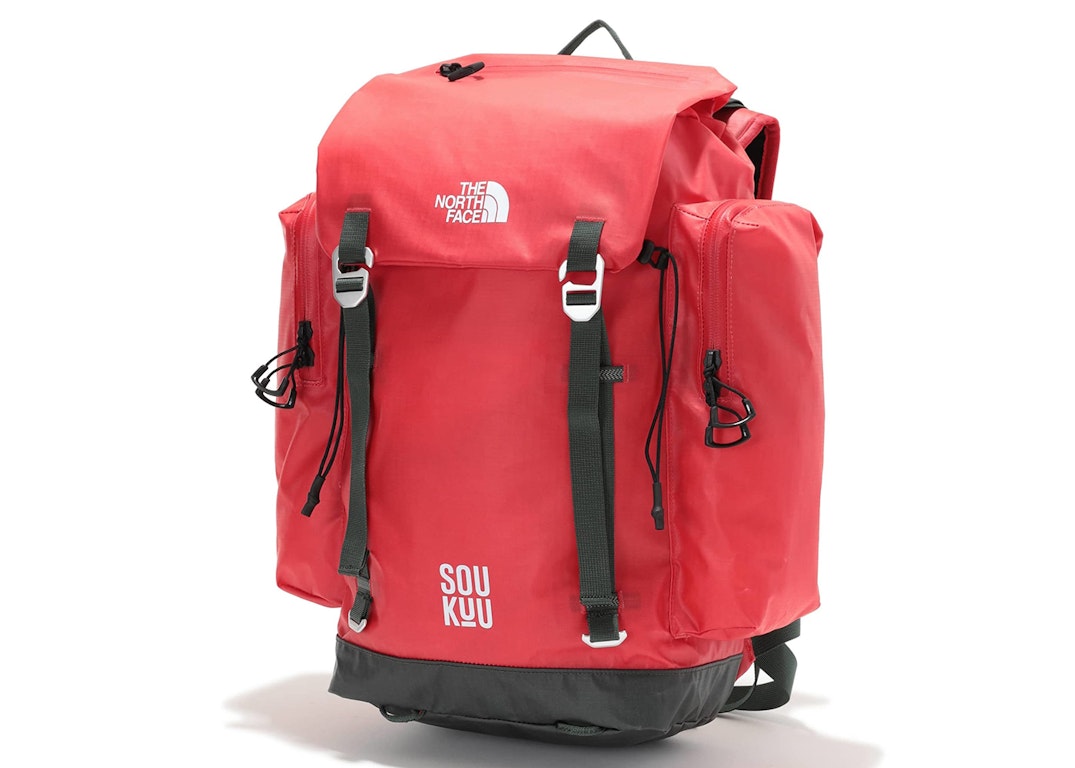Pre-owned The North Face X Undercover Soukuu Backpack Dark Cedar Green/high Risk Red