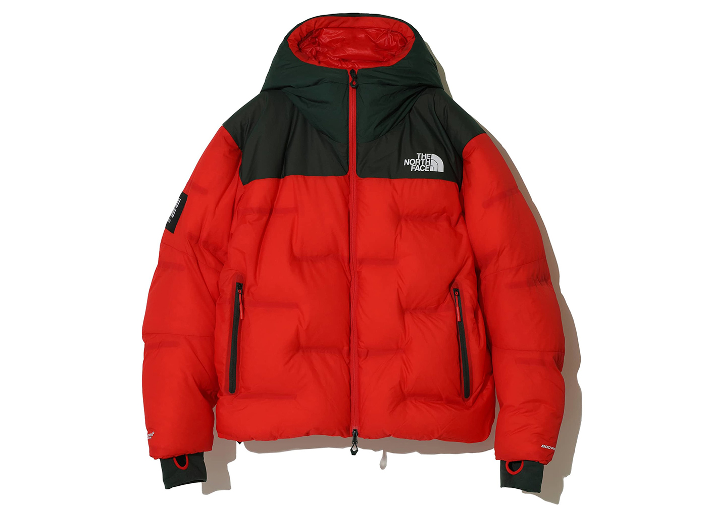 The North Face x Undercover Soukuu Cloud Down Nuptse Jacket Dark Cedar  Green/High Risk Red