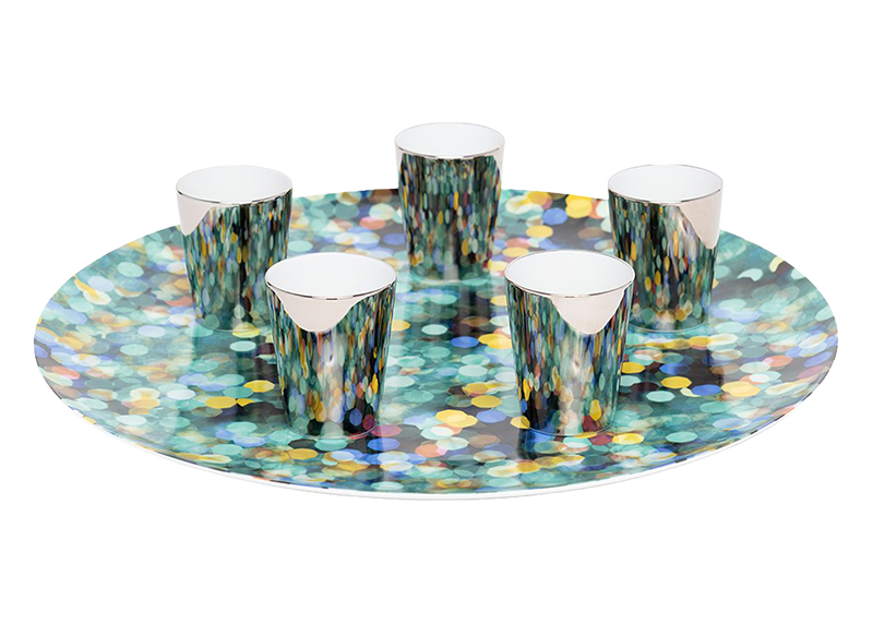 The Shop at The Broad Infinity Platter and 5 Cup Set