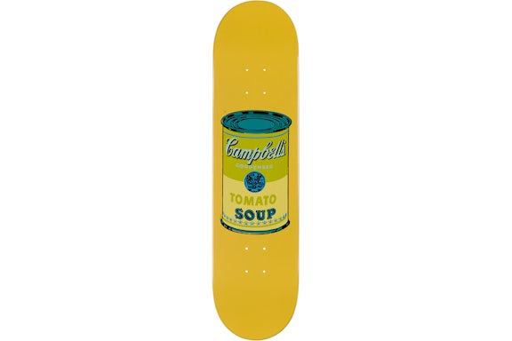 The Skateroom Andy Warhol - Color Campbell's Soup Beige Collectible Skate Deck Yellow