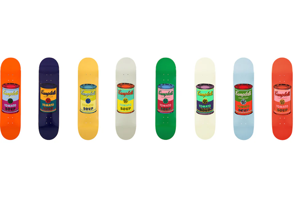 The Skateroom Andy Warhol - Color Campbell's Soup Box Set Collectible Skate Deck Multi