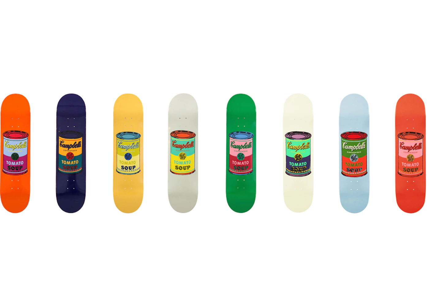 The Skateroom Andy Warhol - Color Campbell's Soup Box Set Collectible Skate  Deck Multi