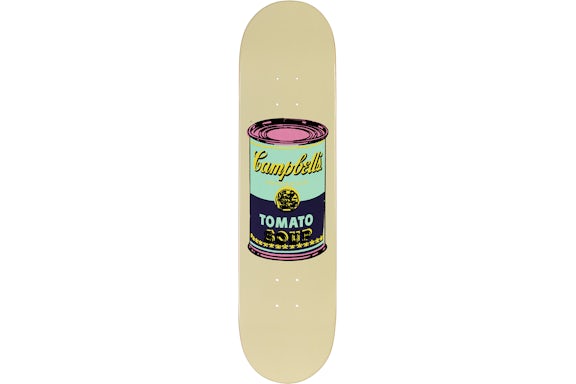 The Skateroom Andy Warhol - Color Campbell's Soup Eggplant Collectible Skate Deck Beige
