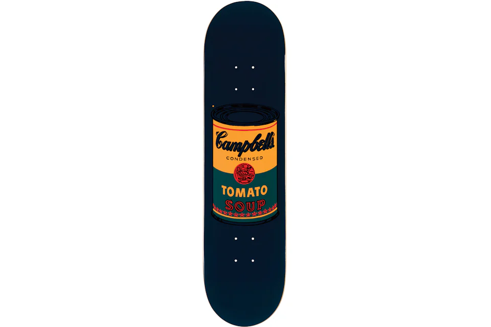 The Skateroom Andy Warhol - Color Campbell's Soup Teal Collectible Skate Deck Dark Blue