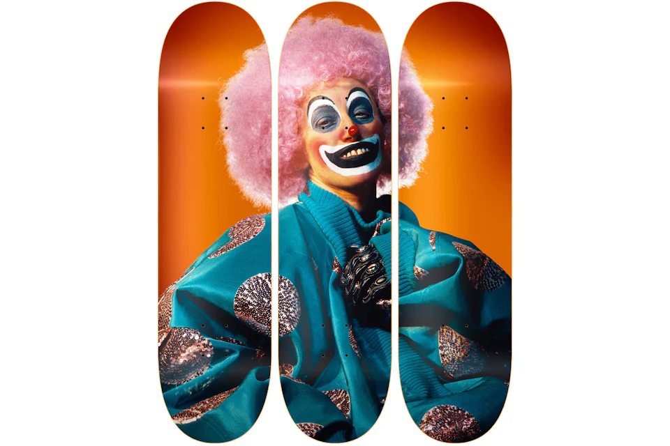 The Skateroom Cindy Sherman - Untitled #414 (Clown), 2003 Skate Deck Set Orange
