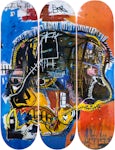 The Skateroom Jean-Michel Basquiat - Skull Collectible Skate Deck Blue/Orange