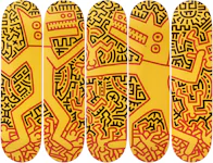 The Skateroom Keith Haring - Monsters Collectible Skate Deck Yellow