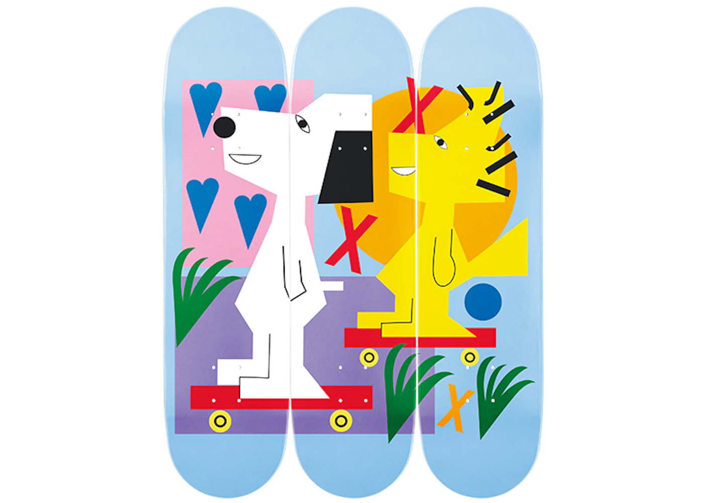 The Skateroom Nina Chanel Peanuts Skate Deck (Lot de 3, Édition de