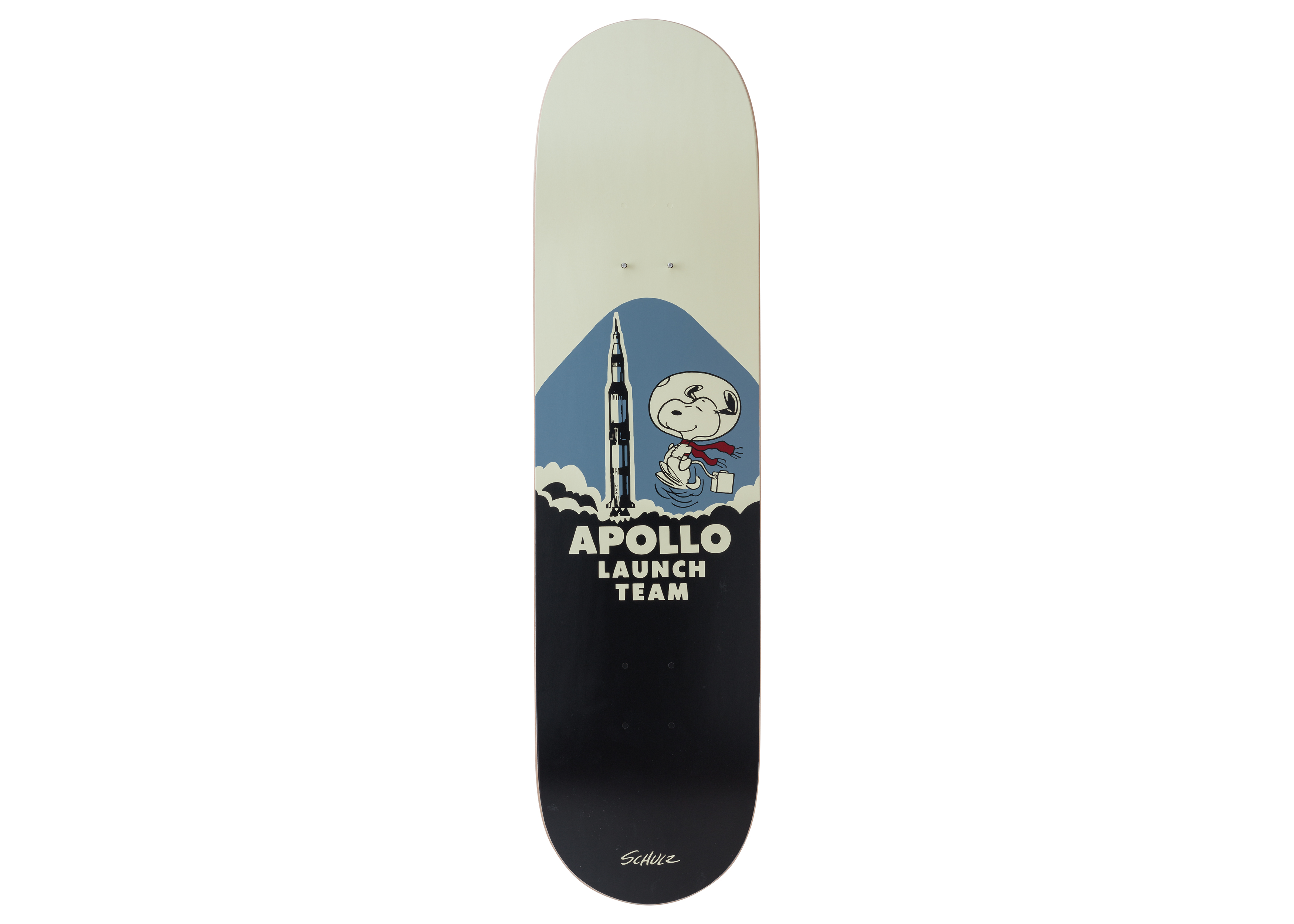 The Skateroom Peanuts - Apollo Launch Skateboard Deck White/Black - IT