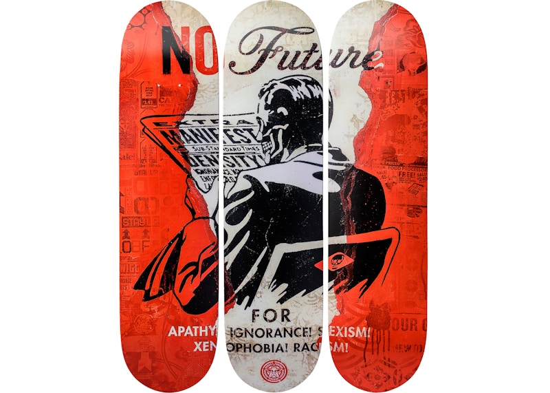 The Skateroom Shepard Fairey - No Future Skateboard Deck (Set of 3