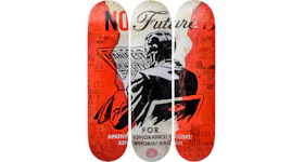 The Skateroom Shepard Fairey - No Future Skateboard Deck (Set of 3) Red/White