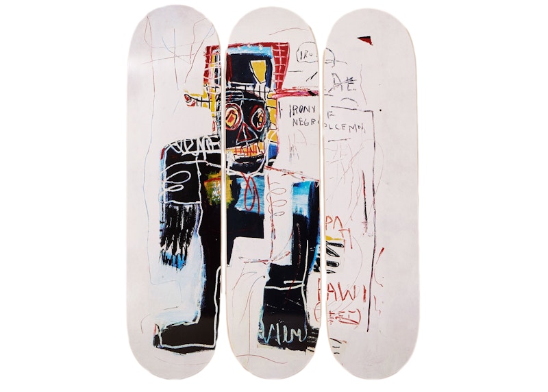 Jean-Michel Basquiat Charles the First Skateboard Triptych from