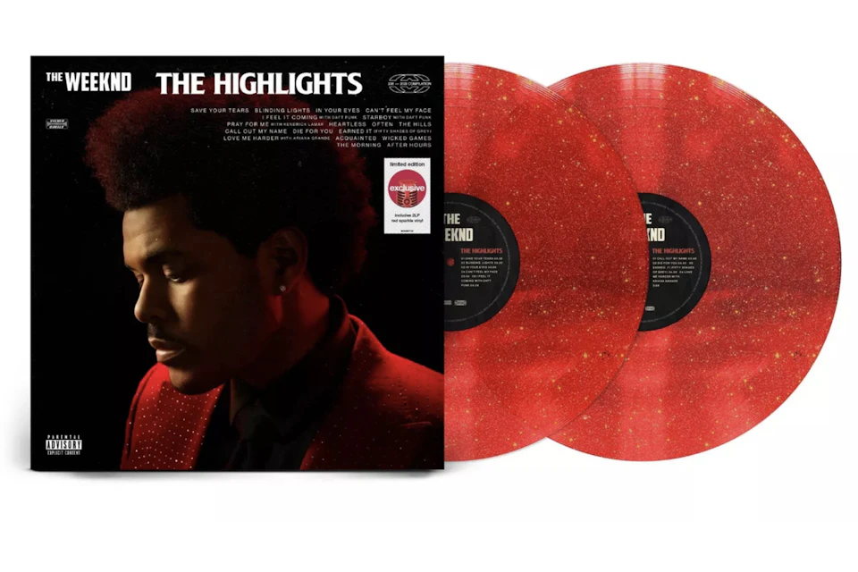 The Weeknd The Highlights Target Exclusive 2XLP Vinyl Red Sparkle