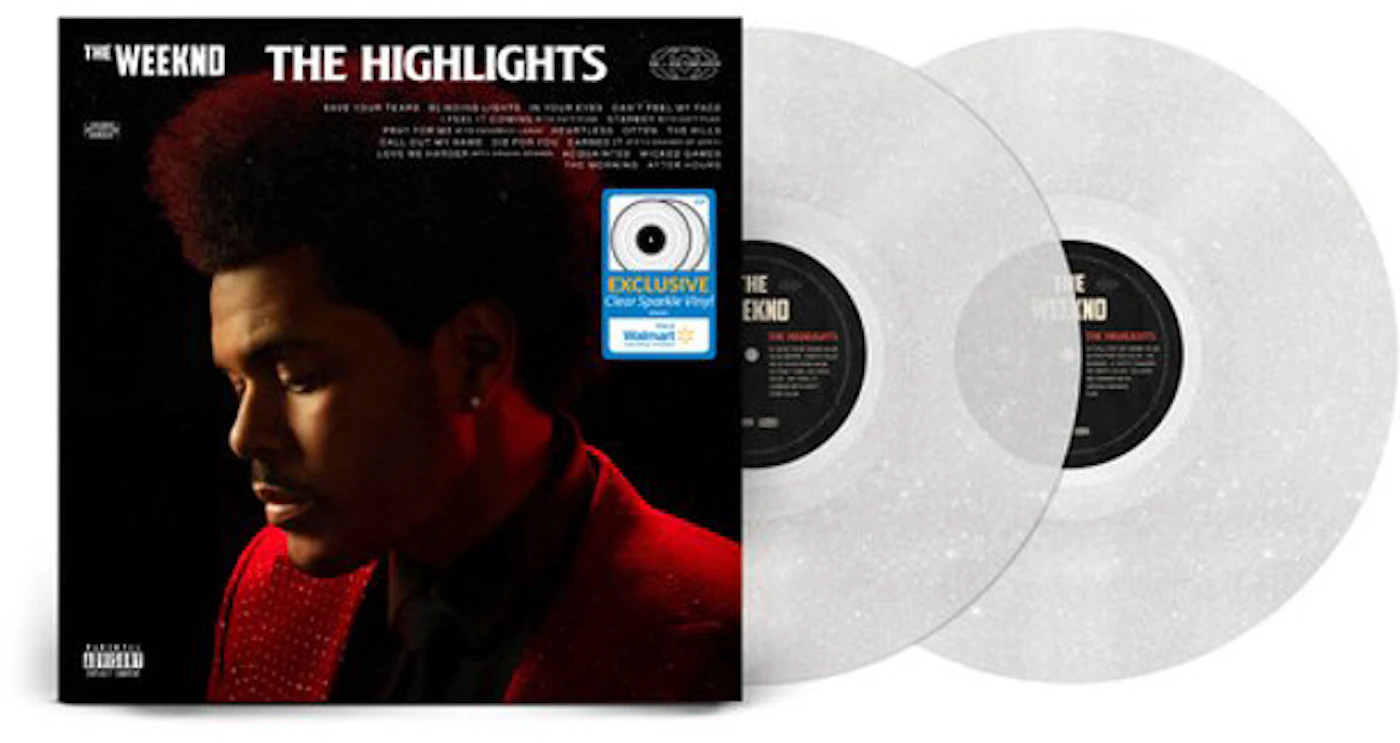 The Weeknd The Highlights Walmart Exclusive LP Vinyl Clear Sparkle