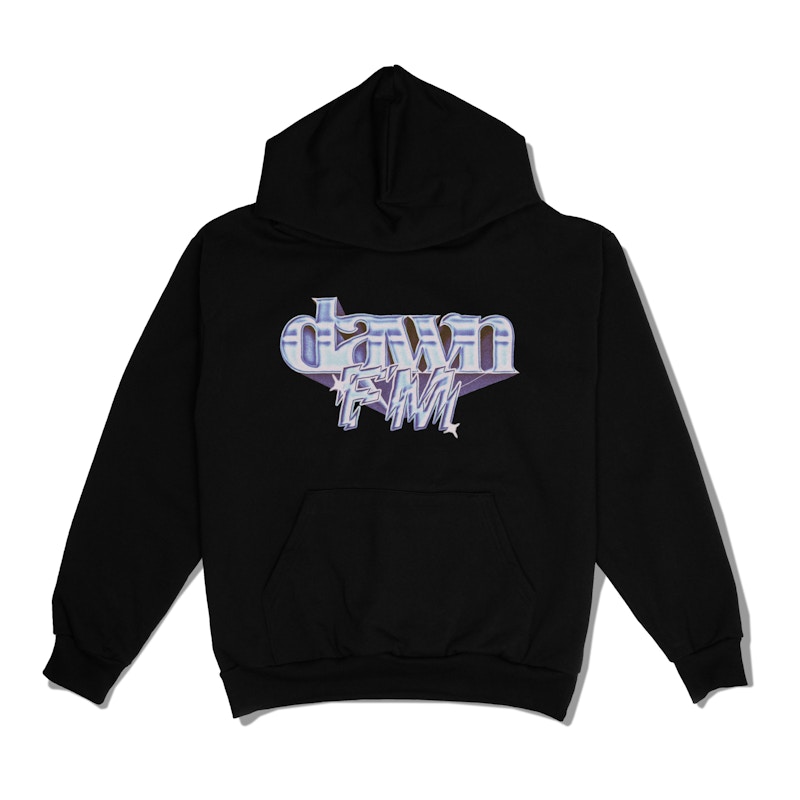 The Weeknd Dawn FM Chrome Title Hoodie Black Men's - SS22 - US