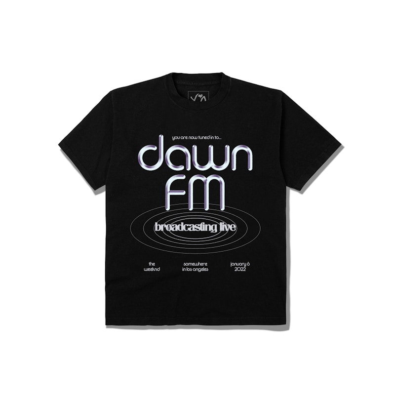 The Weeknd Dawn FM Live Broadcast T-shirt Black Men's - SS22 - US