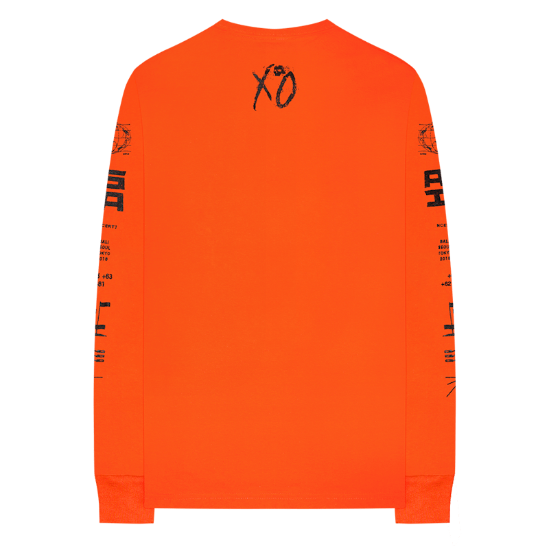 Maglietta The Weeknd XO Asia Tour M/S Arancione
