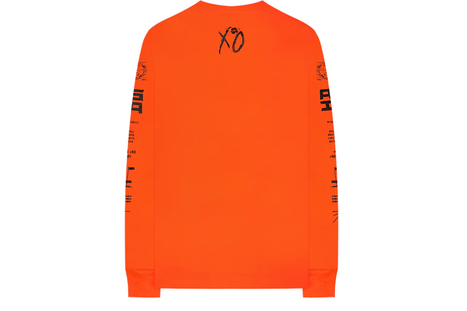 The Weeknd XO Asia Tour L/S Tee Orange