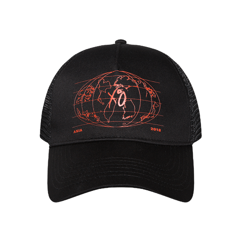 Pre-owned The Weeknd Xo Asia Tour Trucker Hat In Black