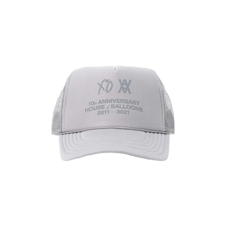 Pre-owned The Weeknd X Daniel Arsham House Of Balloons Anniversary Trucker Hat White