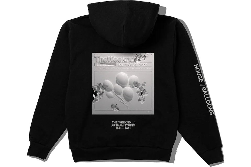 The Weeknd x Daniel Arsham House Of Balloons Eroded Cover Pullover Hood Black