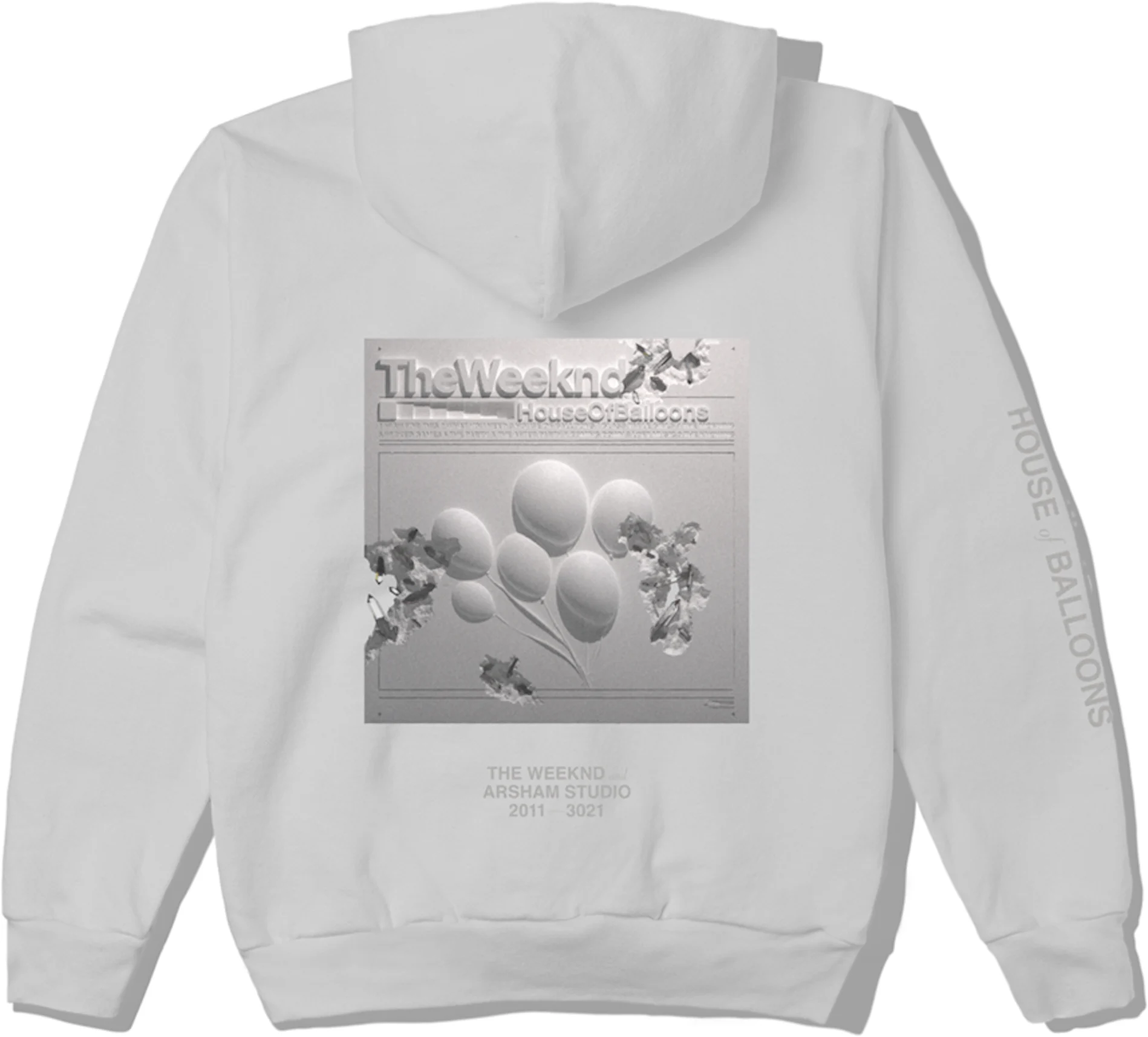 The Weeknd x Daniel Arsham House Of Balloons Eroded Cover Pullover Hood Grey