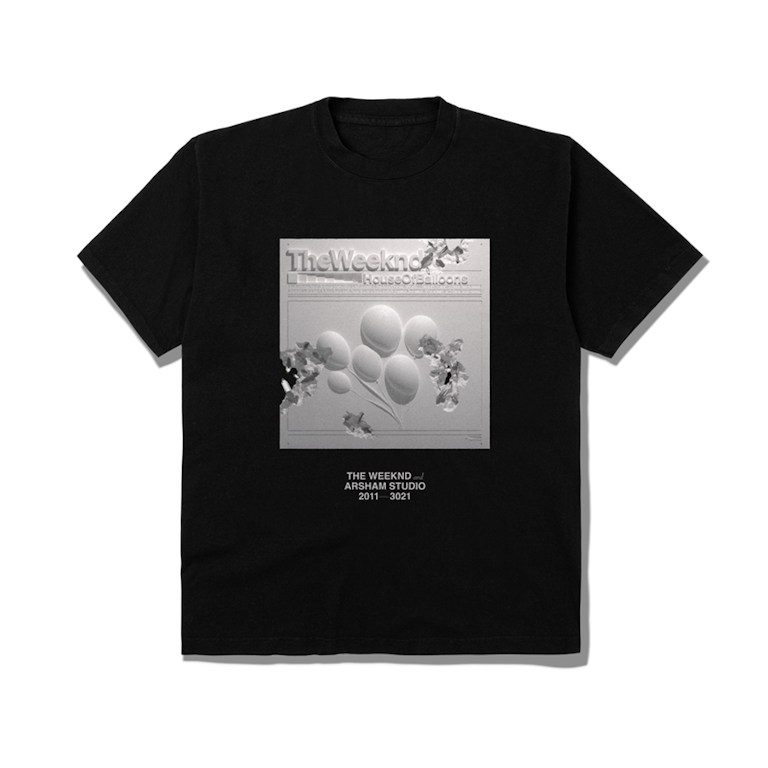 Pre-owned The Weeknd X Daniel Arsham House Of Balloons Eroded Cover Tee Black