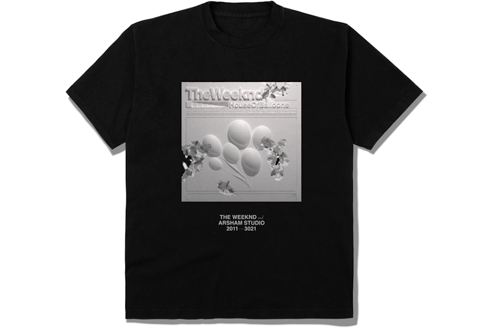 The Weeknd x Daniel Arsham House Of Balloons Eroded Cover Tee Black