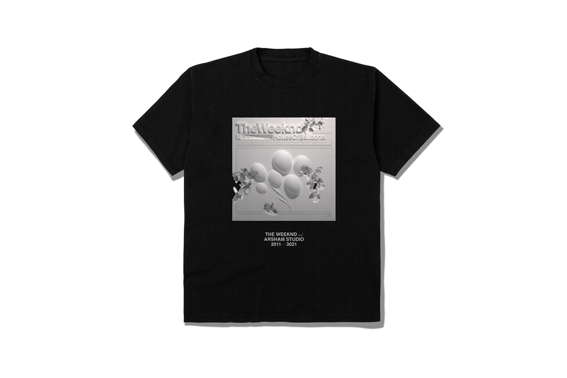 Pre-owned The Weeknd X Daniel Arsham House Of Balloons Eroded Cover Tee Black
