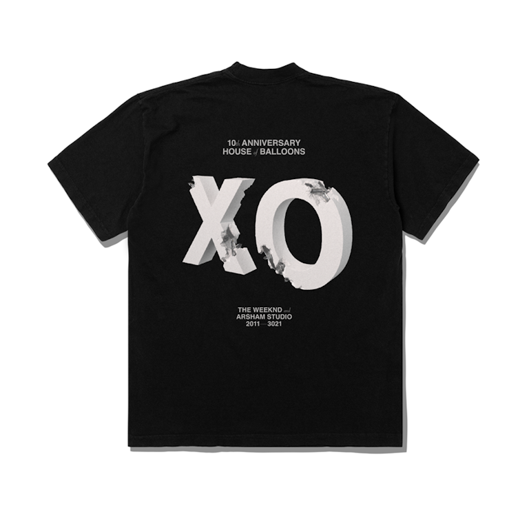 Pre-owned The Weeknd X Daniel Arsham House Of Balloons Eroded Xo Tee Black