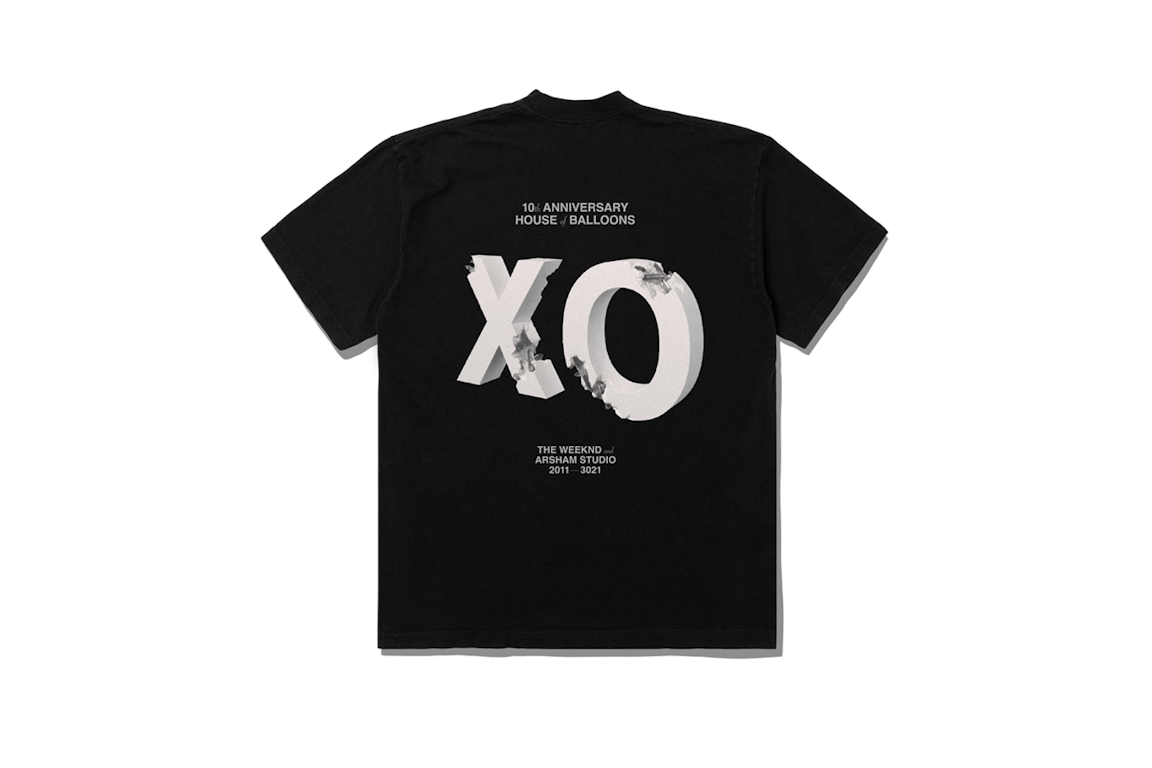 Pre-owned The Weeknd X Daniel Arsham House Of Balloons Eroded Xo Tee Black