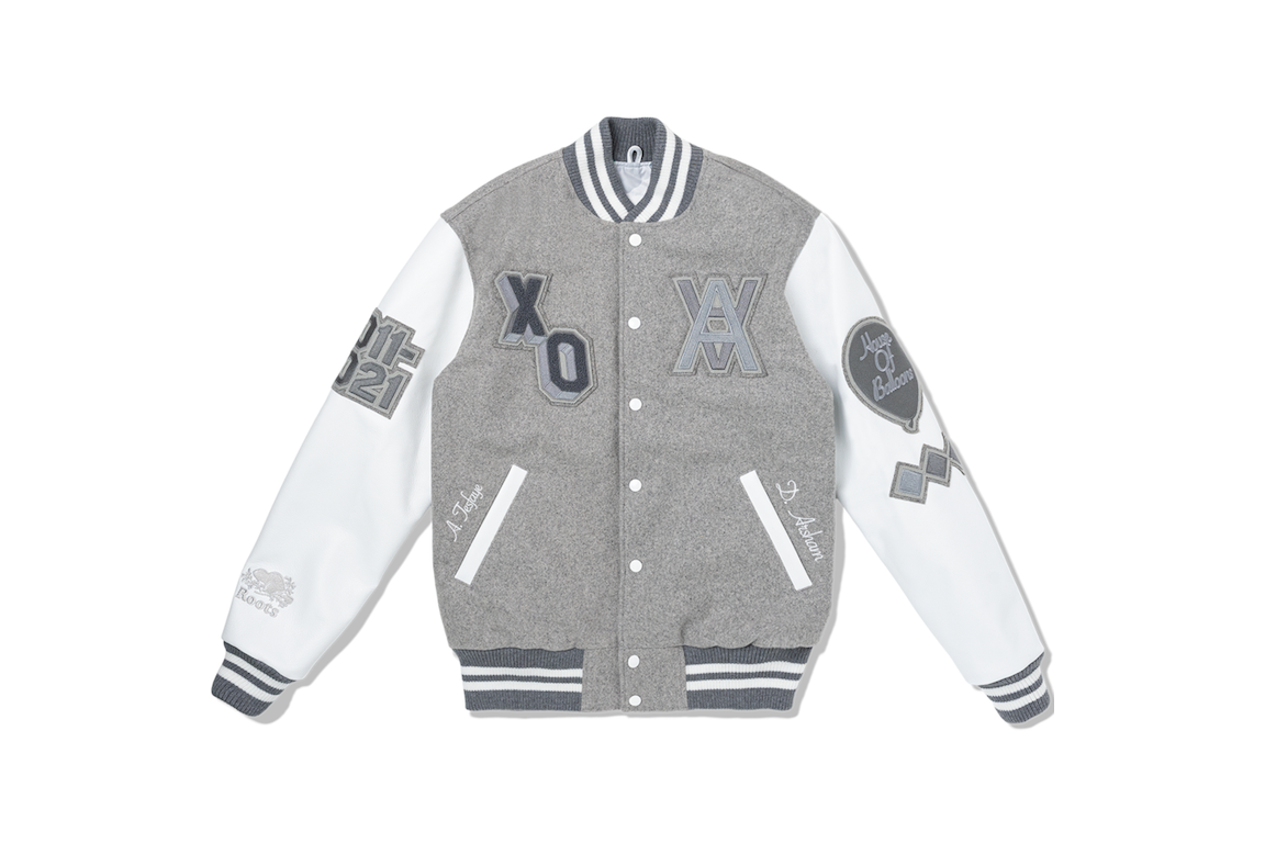 Pre-owned The Weeknd X Daniel Arsham Roots House Of Balloons Premium Award Jacket White/grey