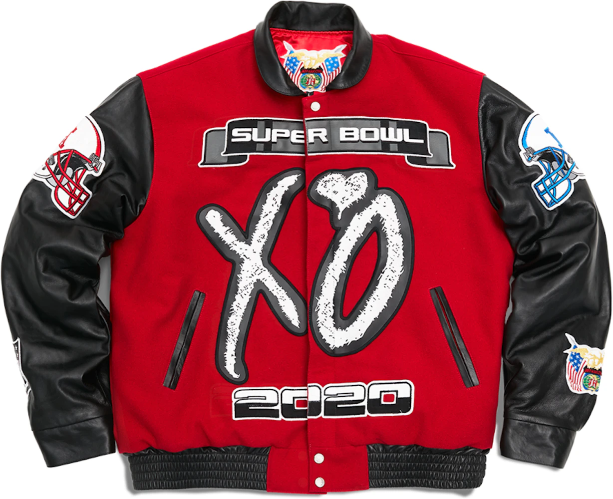 The Weeknd x Jeff Hamilton XO Super Bowl LV Jacket Black/Red Men's - US