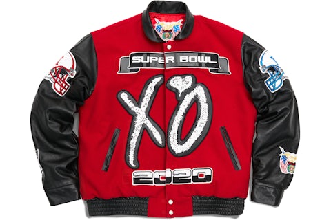 The Weeknd x Jeff Hamilton XO Super Bowl LV Jacket Black Red Hombre MX