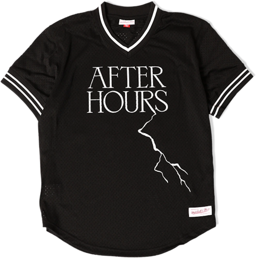 The Weeknd x Mitchell & Ness After Hours Mesh Baseball Jersey Black Baseball  Jersey Black Men's - SS20 - US