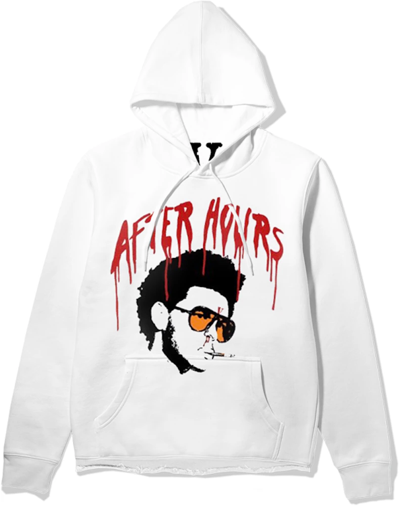 VLONE ヴィーロン ×The Weeknd After Hours Blood Drip Hoodie ザウィークエンド アフターアワー ブラッドドリップ パーカー ホワイト