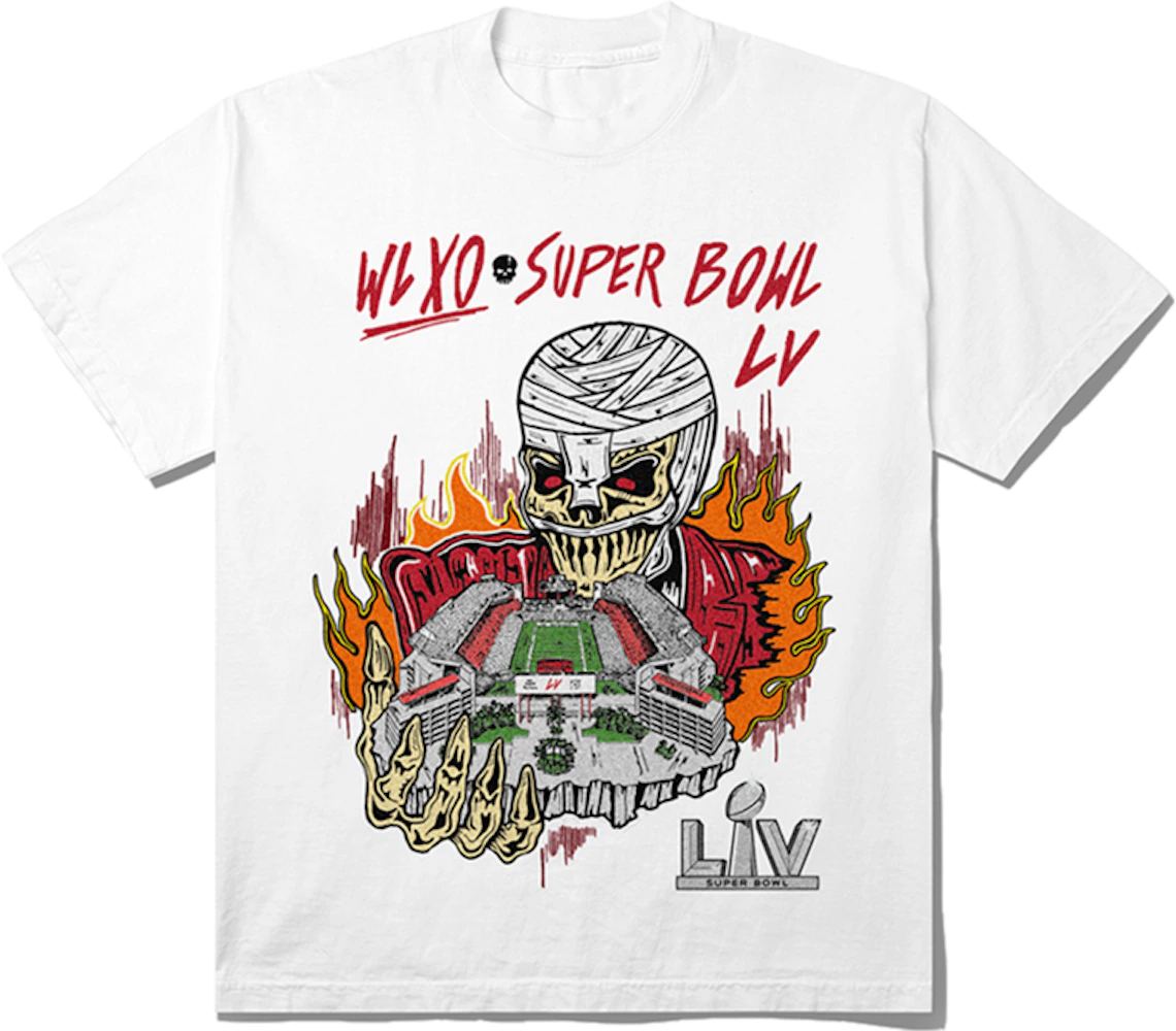Get The Weeknd x Warren Lotas XO Super Bowl LV Ghost Death Burnning Shirt  For Free Shipping • Custom Xmas Gift