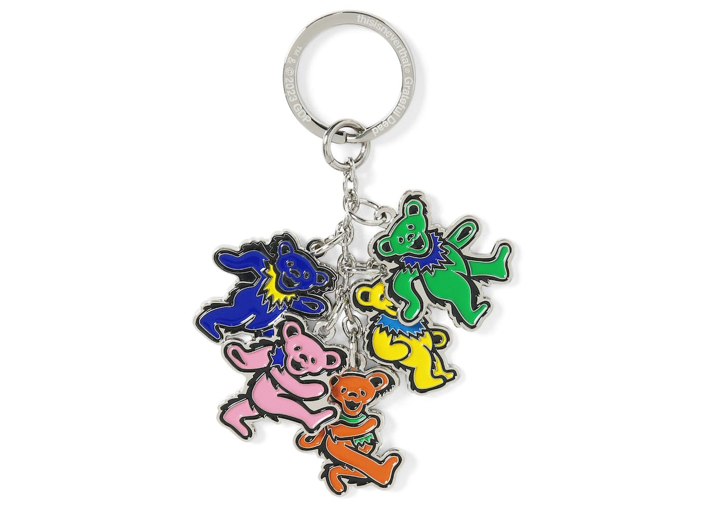 Thisisneverthat x Greatful Dead Dancing Bears Keychain Multi