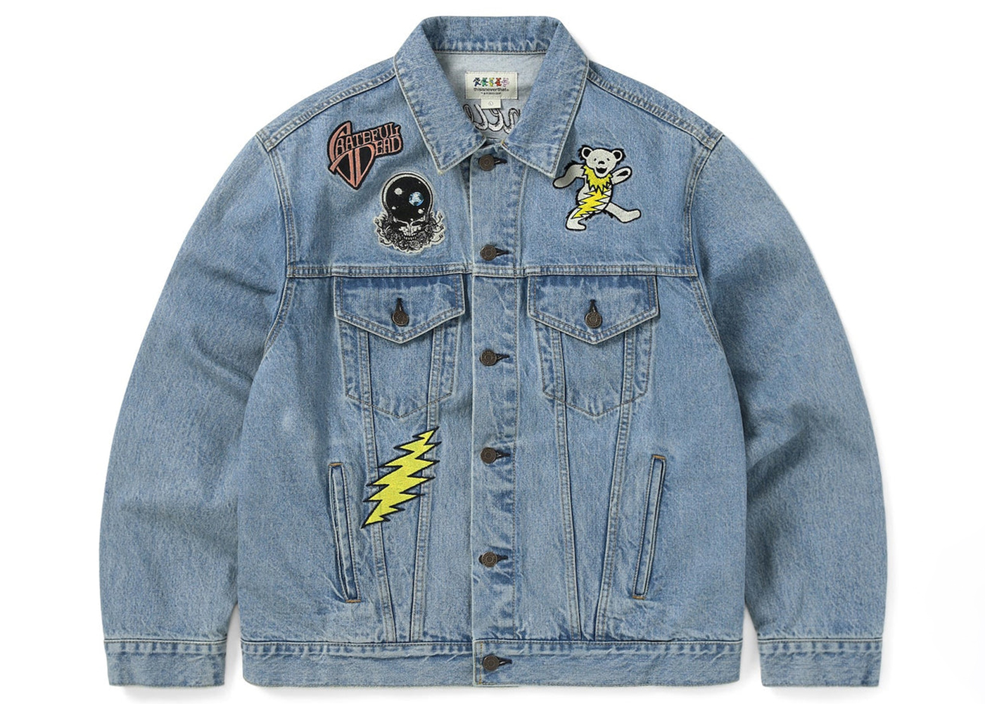Thisisneverthat x Greatful Dead Lightning Trucker Jacket Washed