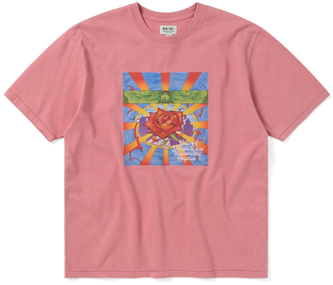 Thisisneverthat x Greatful Dead Rose Tee Pink Men's - SS23 - US