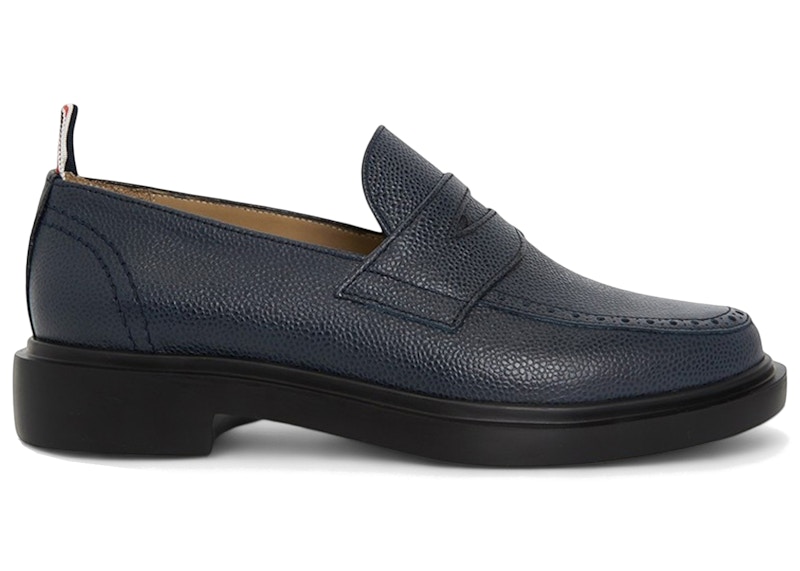 Thom Browne Penny Loafers Navy Men's - MFL105A-06257-415 - US