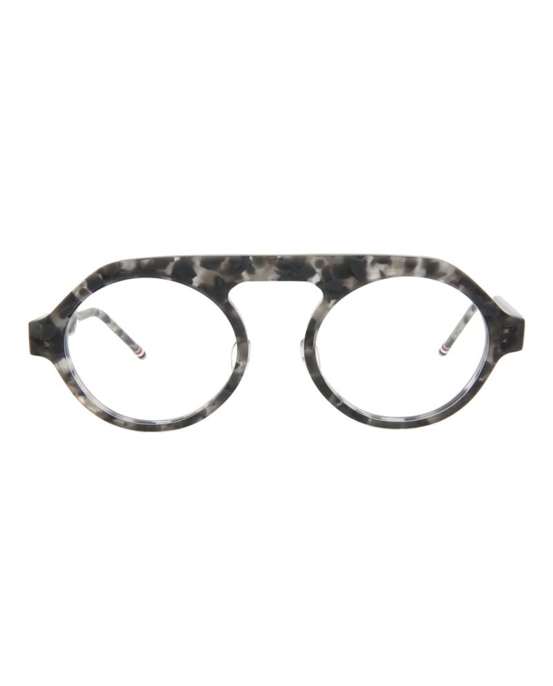 Thom Browne Round-Frame Acetate Optical Frames Grey Tortoise  