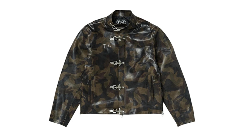 Thug Club Camo Leather Jacket Multicolor