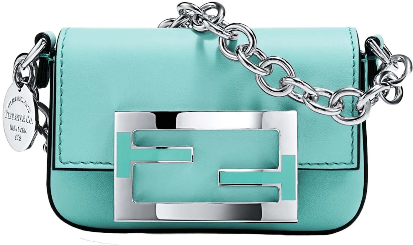 Tiffany x FENDI Nano Baguette in Tiffany Blue Leather with Sterling ...