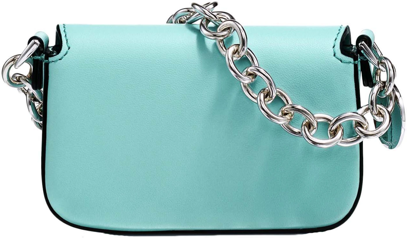 Fendi x Tiffany Nano Baguette Bag Light Blue Silk Sterling Silver Hard –  Madison Avenue Couture