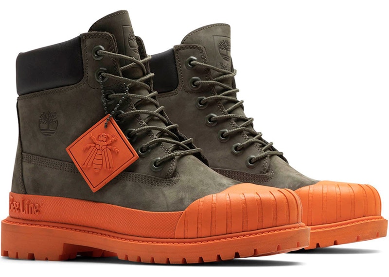 Orange and clearance green timberlands